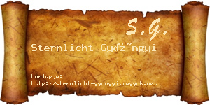 Sternlicht Gyöngyi névjegykártya